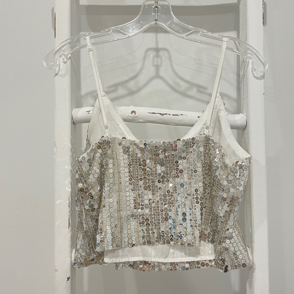 Forever 21 Silver Sequin Tank Top / New with Tags - Picture 4 of 4